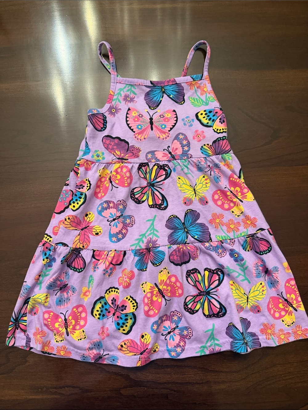 The Children's Place Purple Butterfly Tiered Sundress